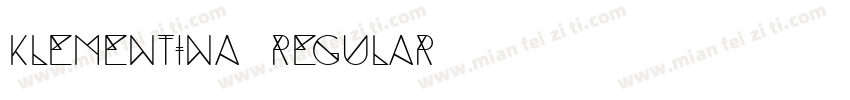 Klementina Regular字体转换